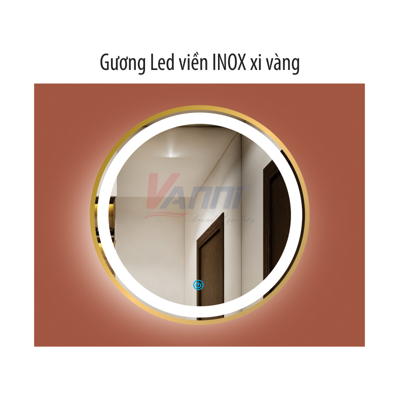 Gương led tròn xì vàng gvl‑07