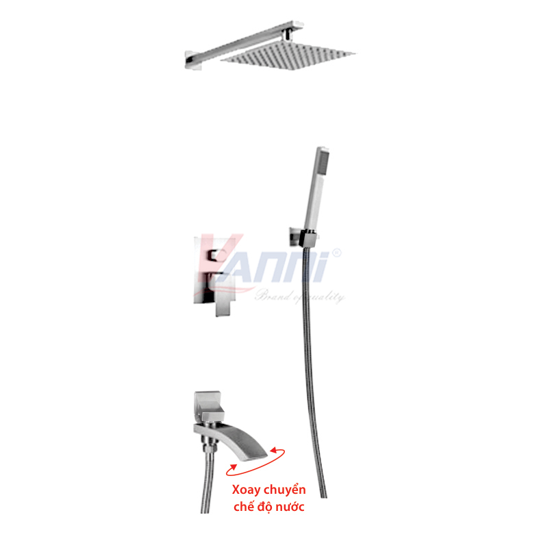 Sen âm tường nóng lạnh mạ chrome vn-8162