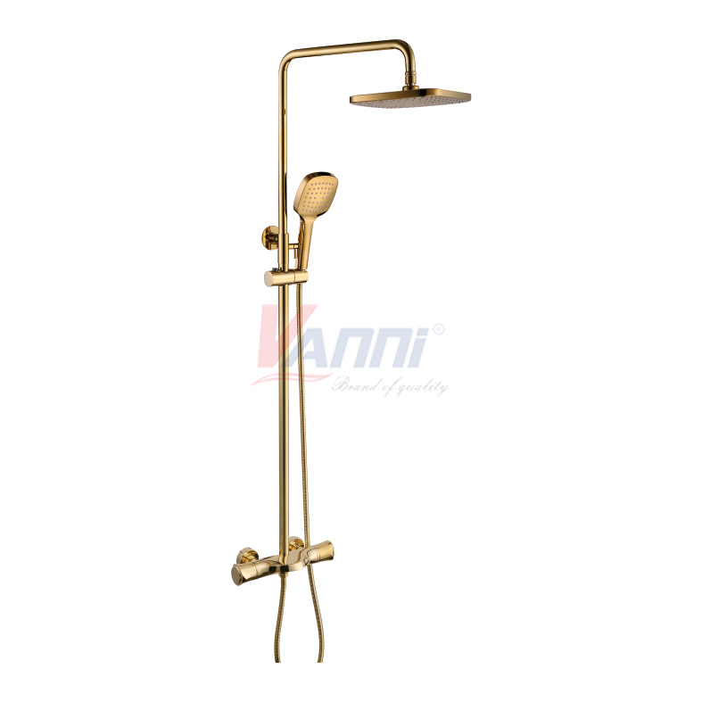 Sen cây tắm đứng nóng lạnh mạ vàng vn-8134