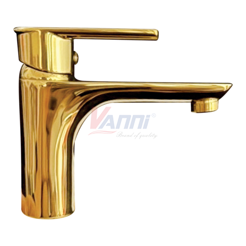 Vòi lavabo nóng lạnh mạ vàng vn-254
