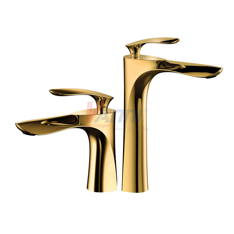 Vòi lavabo nóng lạnh mạ vàng - vn-256