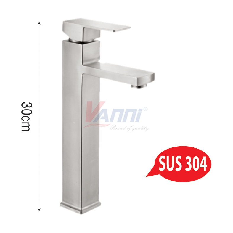 Vòi lavabo nóng lạnh sus304 cao vn-223c
