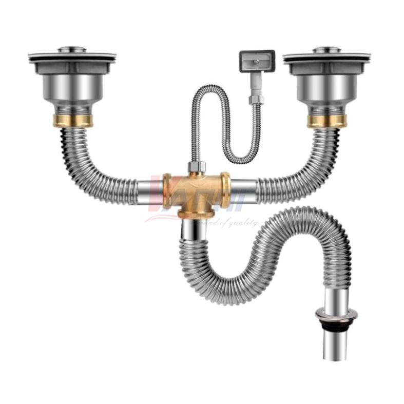 Xả đôi ống inox 304