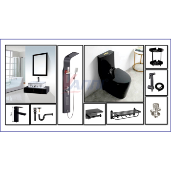 Bộ combo 12 món đen nhám - 02