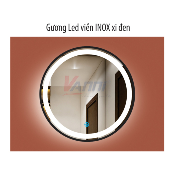Gương led tròn xì đen gvl‑08