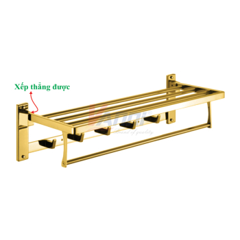 Kệ inox 304 mạ vàng mk-04k