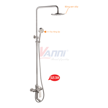 Sen cây tắm đứng nóng lạnh sus 304 tròn VN-8138