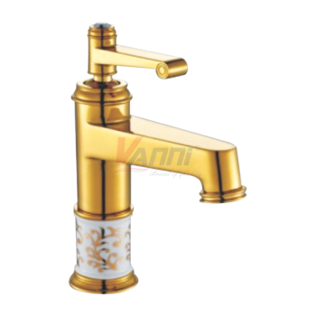 Vòi lavabo nóng lạnh mạ vàng VN-243